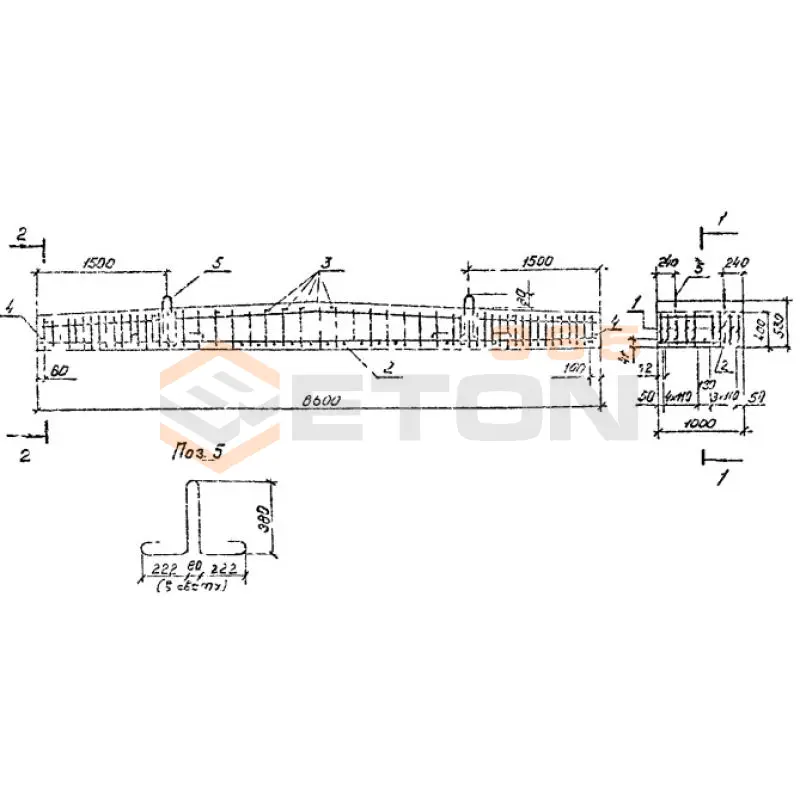Блоки перекрытий оголовочной части труб Серия 3.501.1-179.94 Блок 33