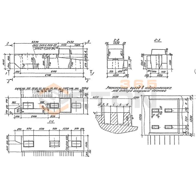 Насадки для устоев и промежуточных опор Серия 3.501.1-150 3НУм 1