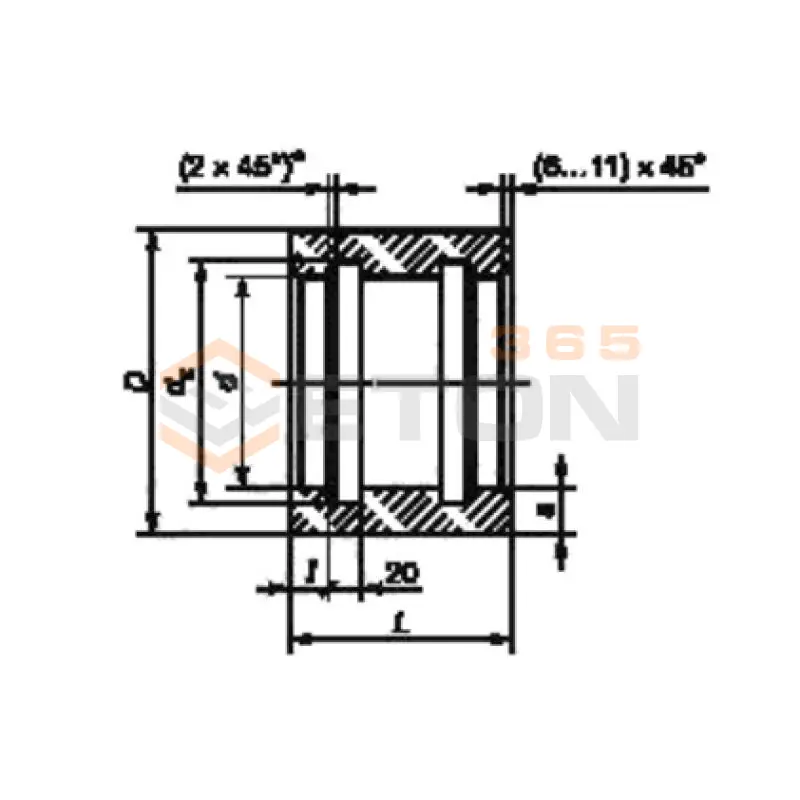 Муфты для напорных труб ГОСТ 31416-2009 ( ГОСТ 539-80, ГОСТ 1839-80 ) САМ 9 (125)