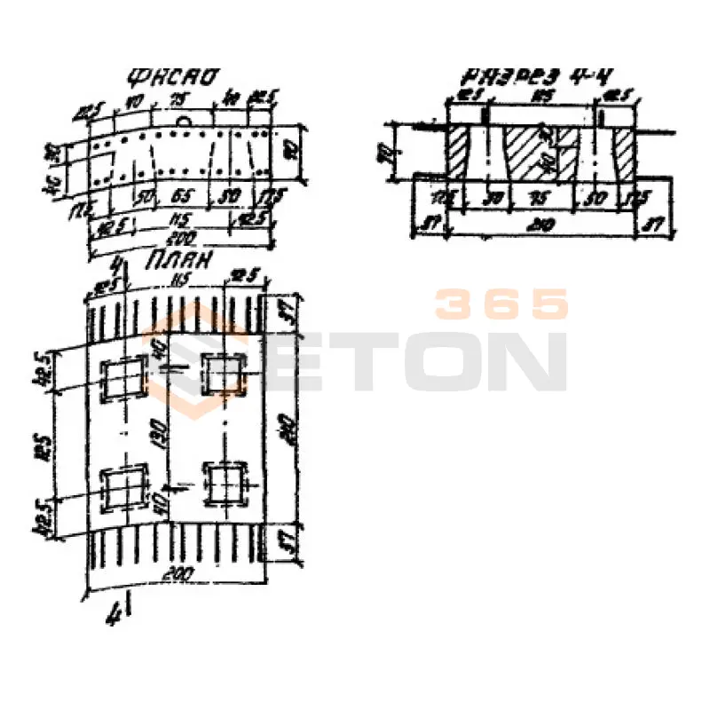 Блоки плит Серия 3.503-28 П 2 (3.503-28)