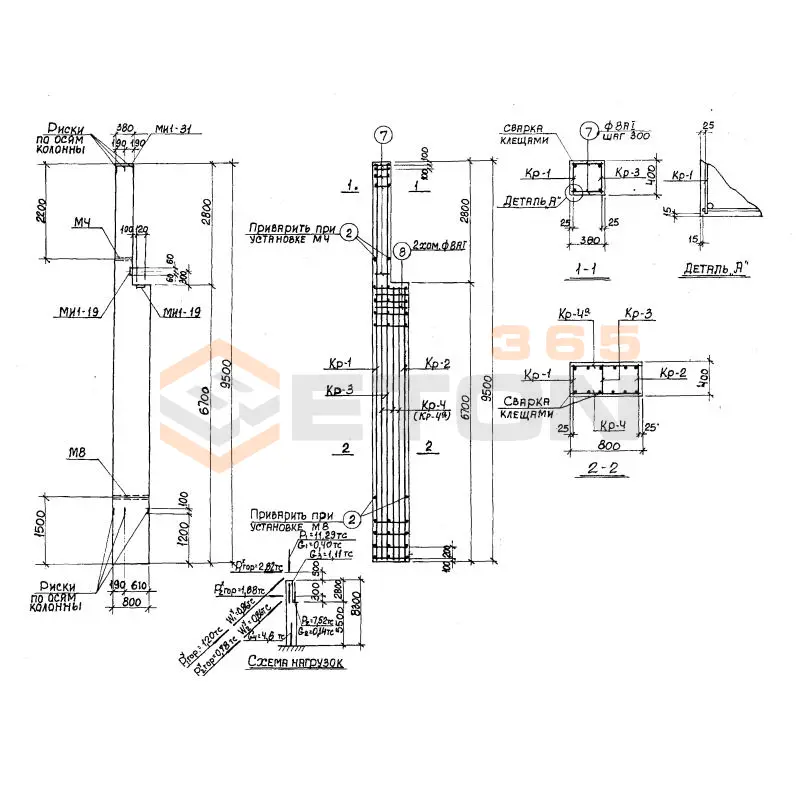 Колонны Серия 3.015-1 К 55-1 (3.015-1)