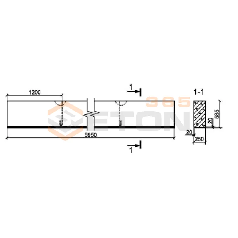Балки обвязочные ГОСТ 24893-2016 БОП 25 (ГОСТ 24893-2016)