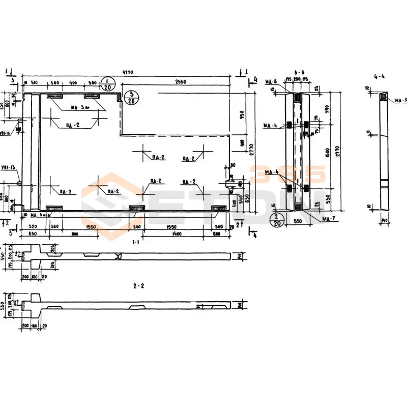 Диафрагмы жесткости Серия ИИ 04-6 ДМ 2-28-48 п лев (ИИ 04-6)