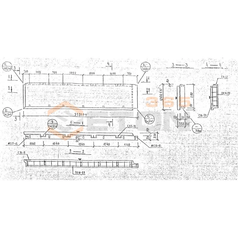 Панели наружных стен Серия 1.232 КЛ-2 НР 2-57-12-35 м (1.232 КЛ-2)