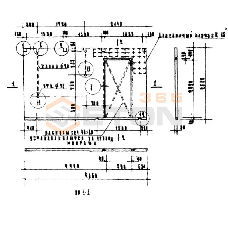 Гипсобетонные и шлакобетонные перегородки Серия ИИ 03-04 ПГ 7-13 а (ИИ 03-04)