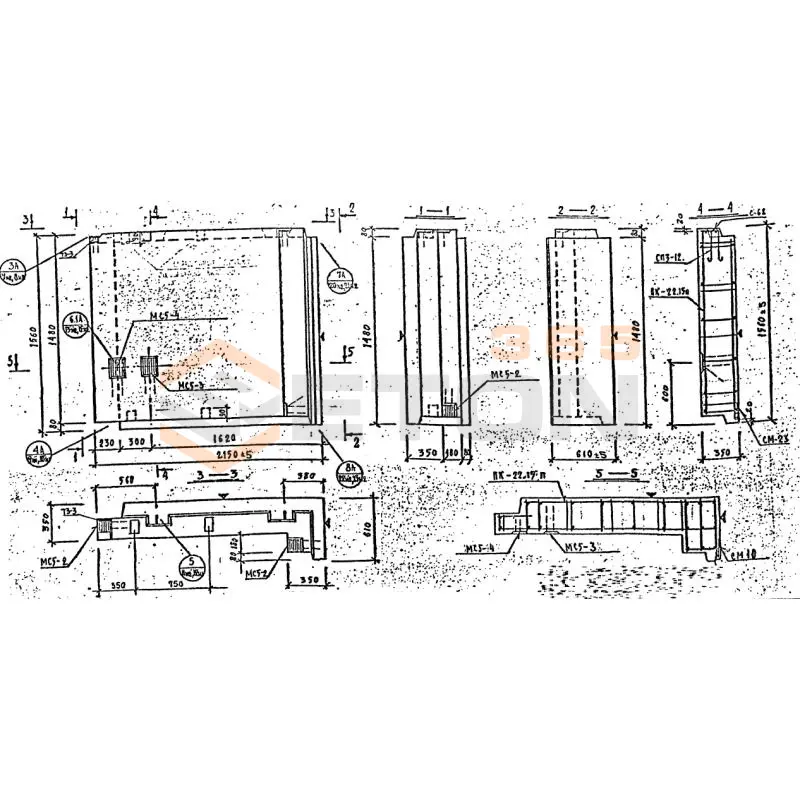Панели наружных стен Серия 1.232 КЛ-2 НР 3-22-15-35 п (1.232 КЛ-2)