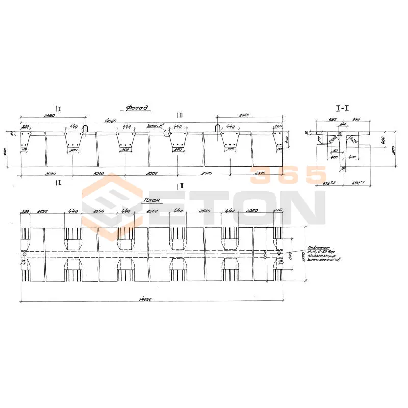 Балки Серия 3.503-14 Бпр 14,06