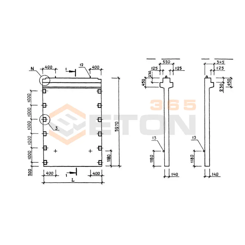 Диафрагмы жесткости Серия 1.020-1 1Д 30-60 (1.020-1)