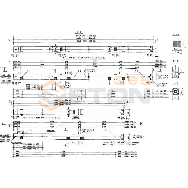 Колонны сечением 400х400 Серия ИИ 04-2 К3ВР 436-22