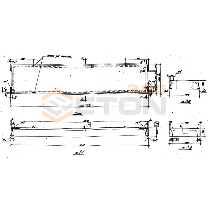 Плиты ребристые Серия ИИ 64 ПС 1-7-3 (ИИ 64)