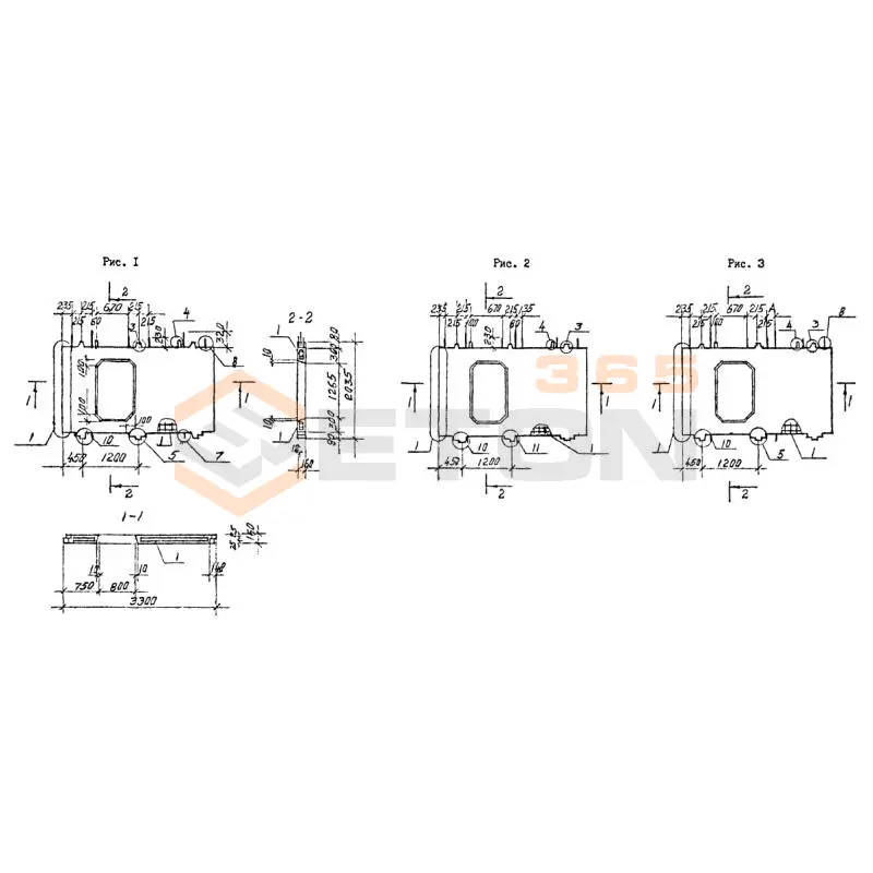 Панели внутренних стен нулевого цикла Серия 1.090.1-6сп ПВЦ 33-20-09-1 т сп-1