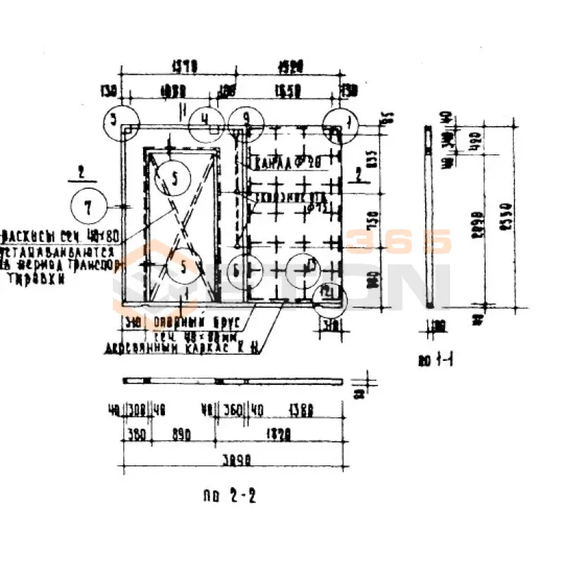 Гипсобетонные и шлакобетонные перегородки Серия ИИ 03-04 ПГ 12 (ИИ 03-04)