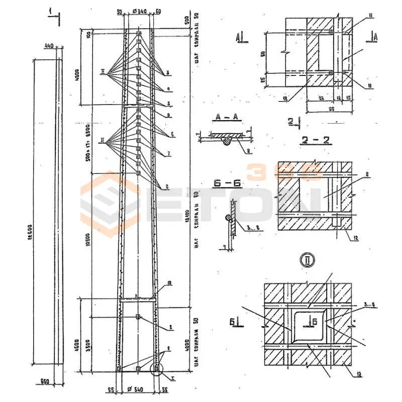 Стойки СК ГОСТ 22687-85 ( 3.407.1-152 ) СК 22,4-2,3