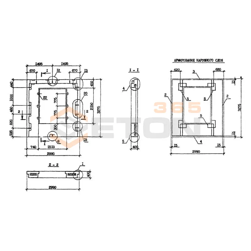 Панели наружных стен Серия 1.090.1-2с ПСД 30-33-4-2 птс (1.090.1-2с)