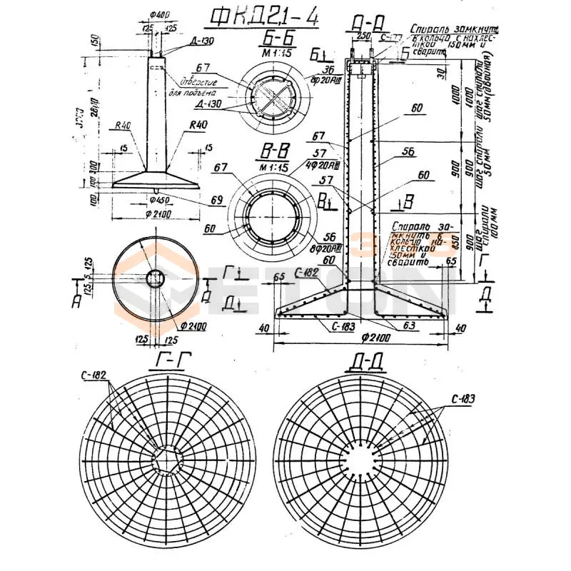 Фундаменты Серия 3.407-123 ФКД 2,1-4