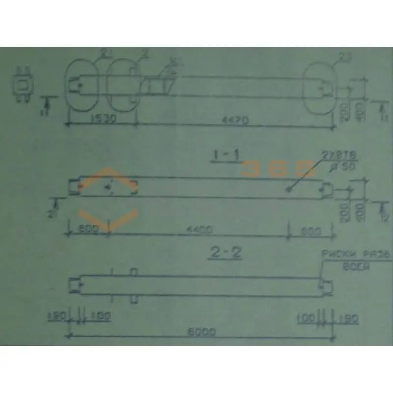 Колонны сечением 400х400 мм для зданий с высотами этажей 5,4-6,0 и 6,0 (7,2) м Серия 1.020.1-2с/89 1КС 60-60-7