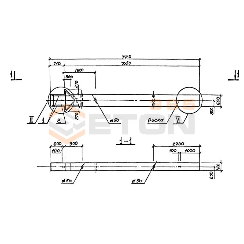 Колонны высотой 6,0; 7,2 м Серия 1.420.1-19 К 56-3