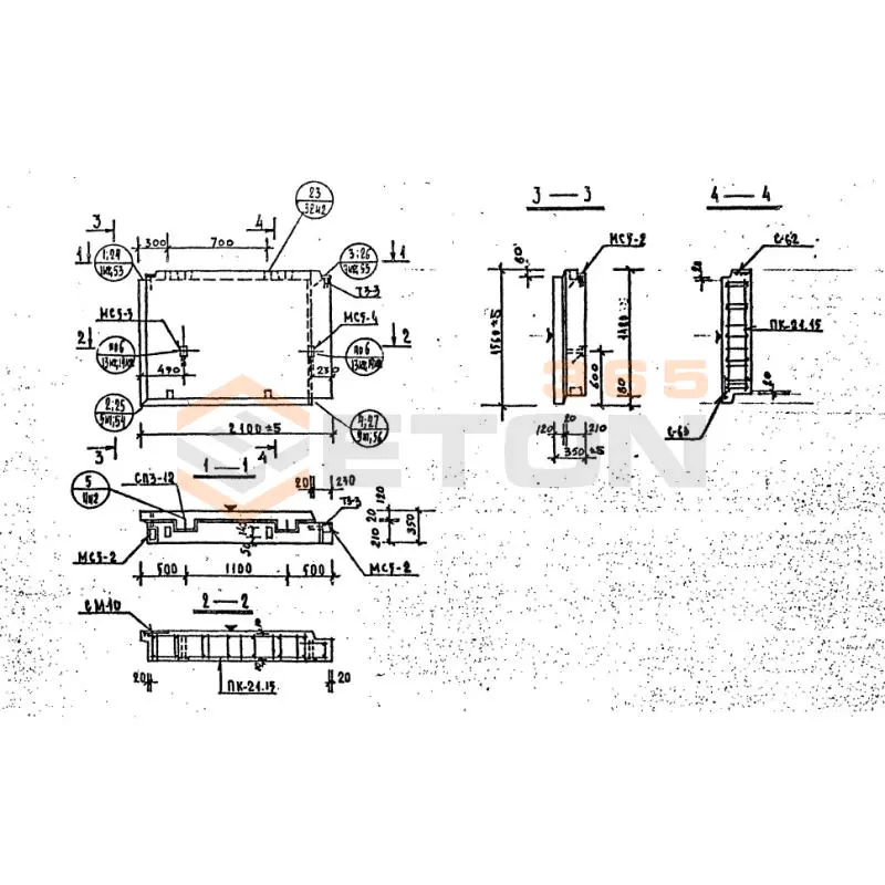 Панели наружных стен Серия 1.232 КЛ-2 НР 2-21-15-35 (1.232 КЛ-2)