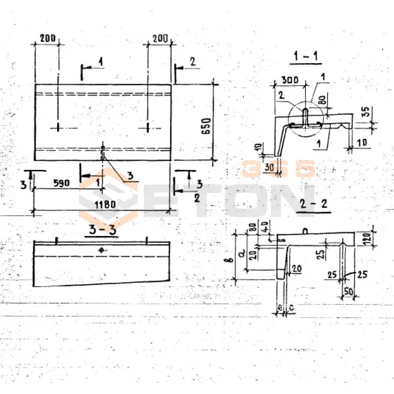 Парапетные плиты Серия 1.169.1-1 ПП 12-6-47-300 т т