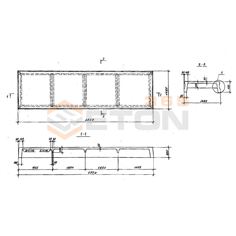 Плиты ребристые Серия 1.442.1-1/87 1П 3-7 АIVт в (1.442.1-1.87)