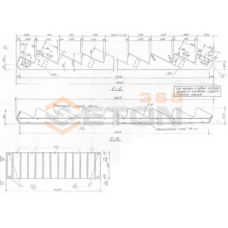 Лестничные марши Серия ИИ 65 ЛМ 18-12-2