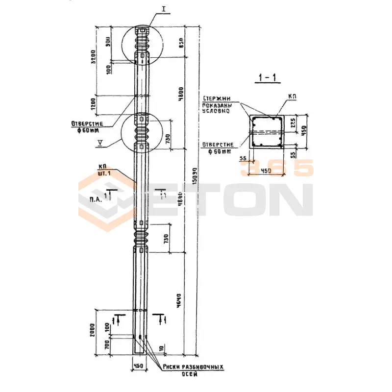 Колонны Серия 1.420.1-24с К 5-15 с (1.420.1-24с)