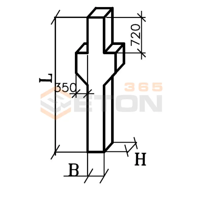 Колонны железобетонные для многоэтажных производственных зданий на высоту этажа 4,8 м Серия 1.420-12 вып. 2 К 12а-2-3