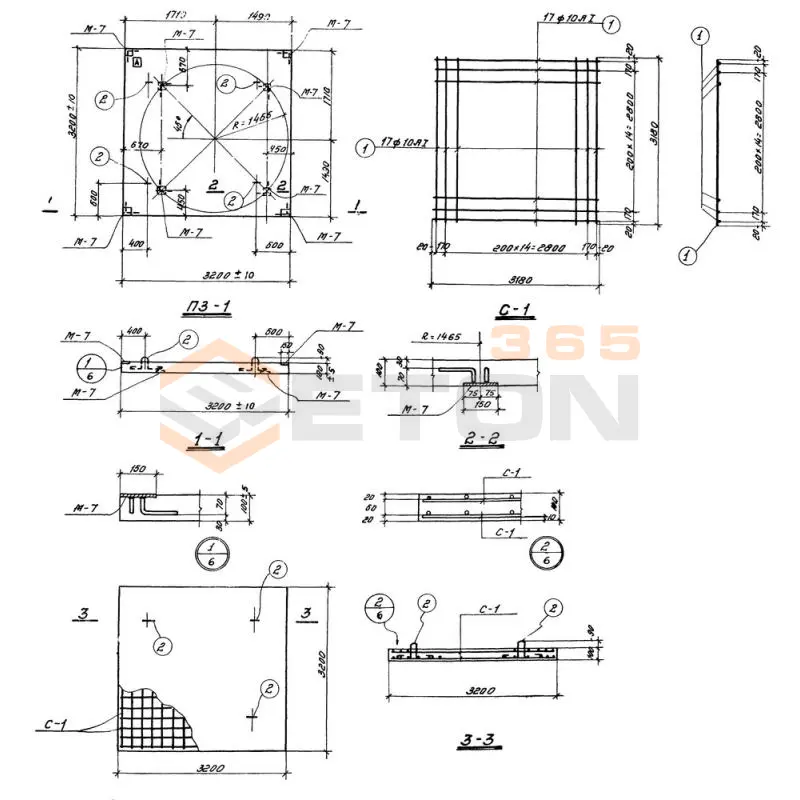 Плиты Серия ИС 01-09 П 3-1