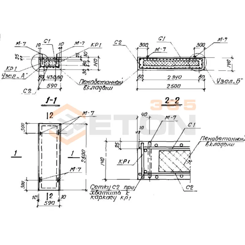 Плиты перекрытия ПТ Серия ИС 01-04 ПТ 5д
