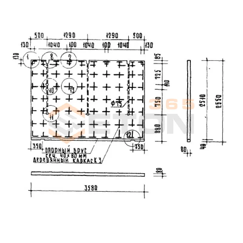 Гипсобетонные и шлакобетонные перегородки Серия ИИ 03-04 ПГ 3 (ИИ 03-04)