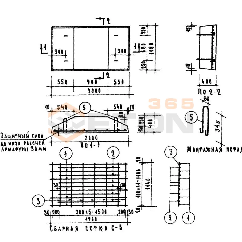 Блоки фундаментные Серия ИИ 03-02 Альбом 1-64 Ф 20