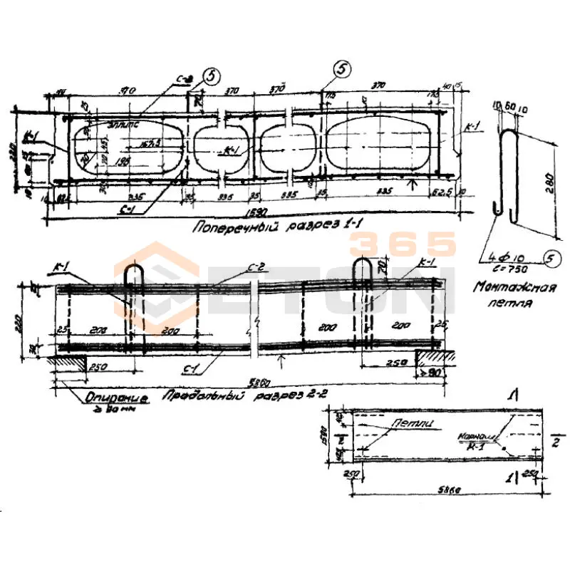 Панели с овальными пустотами Серия ИИ 01-02 ПО 60-16 (ИИ 01-02)