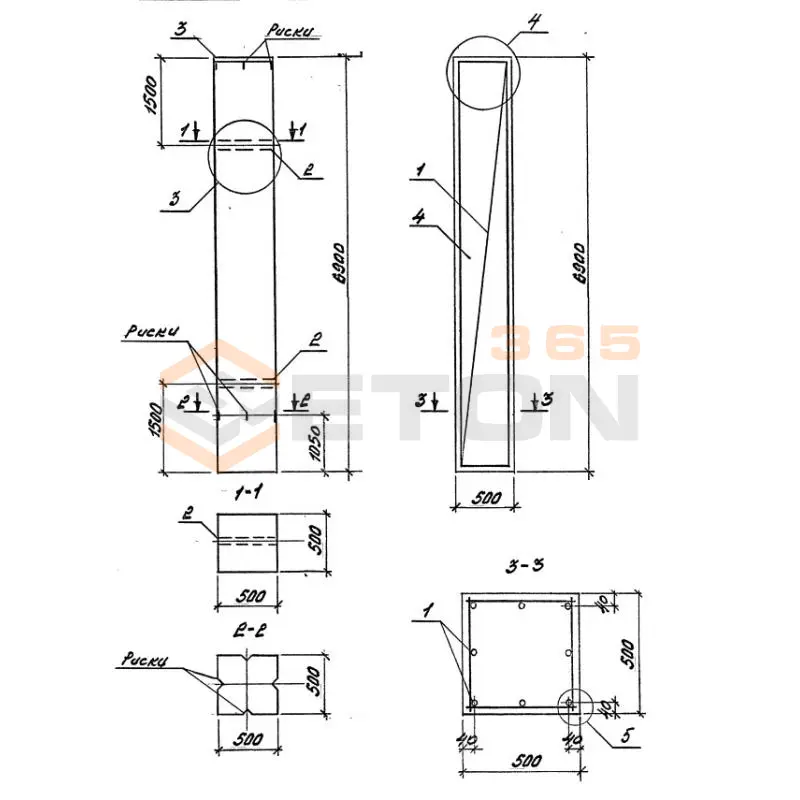 Колонны Серия 3.015-2/82 К 32-2