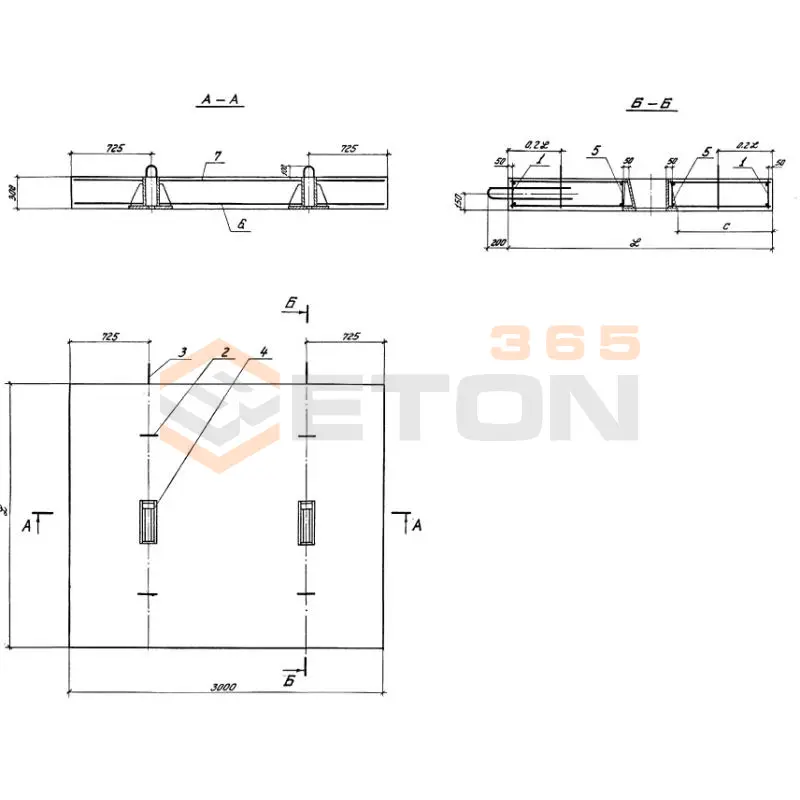 Плиты анкерные Серия 3.505.1-15 2АП 25-3