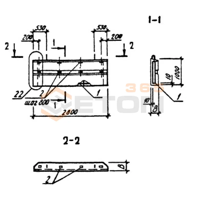 Панели наружных стен однослойные Серия 1.090.1-3пв ПСП 28-10-2,6 п пв (1.090.1-3пв)