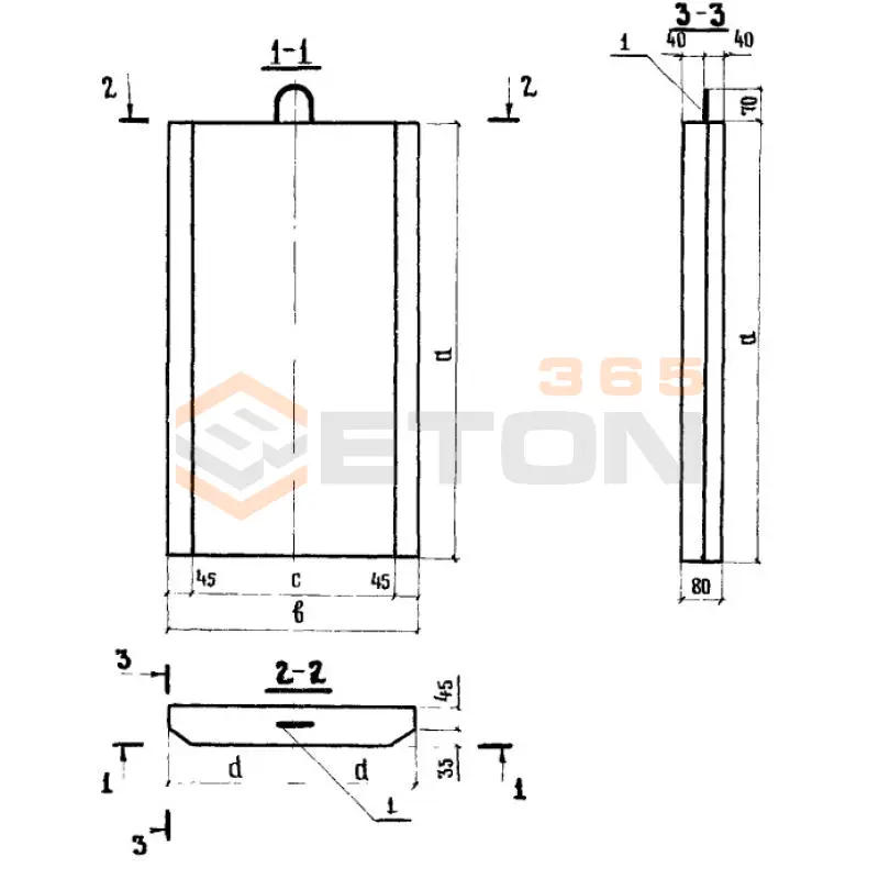 Блоки плит Серия 3.503.1-66 П 1 (В40)
