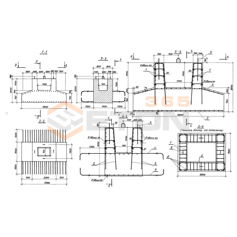 Блоки фундамента Серия 3.503.1-76 ФЭ 380-51-6
