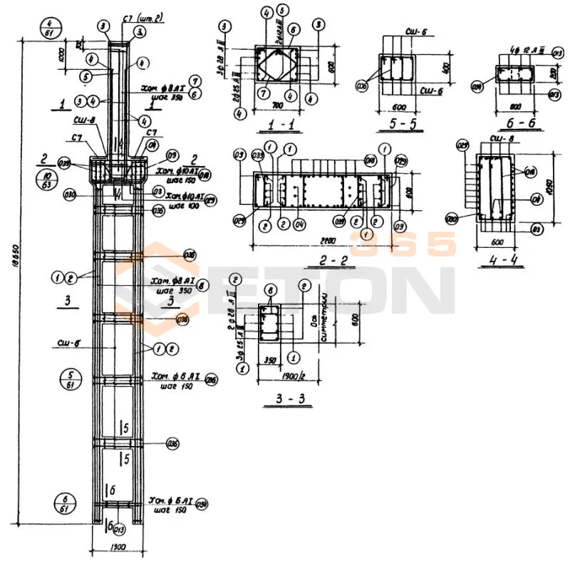 Колонны Серия КЭ 01-52 КД 12-10