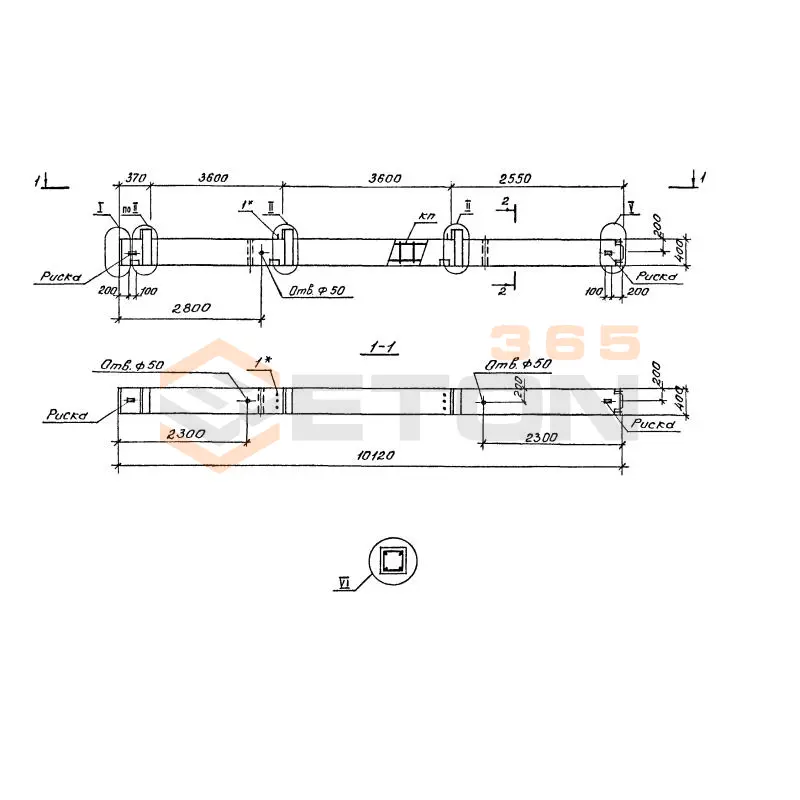 Колонны Серия 1.020.1-4 3КВО 36-36-3-28-00