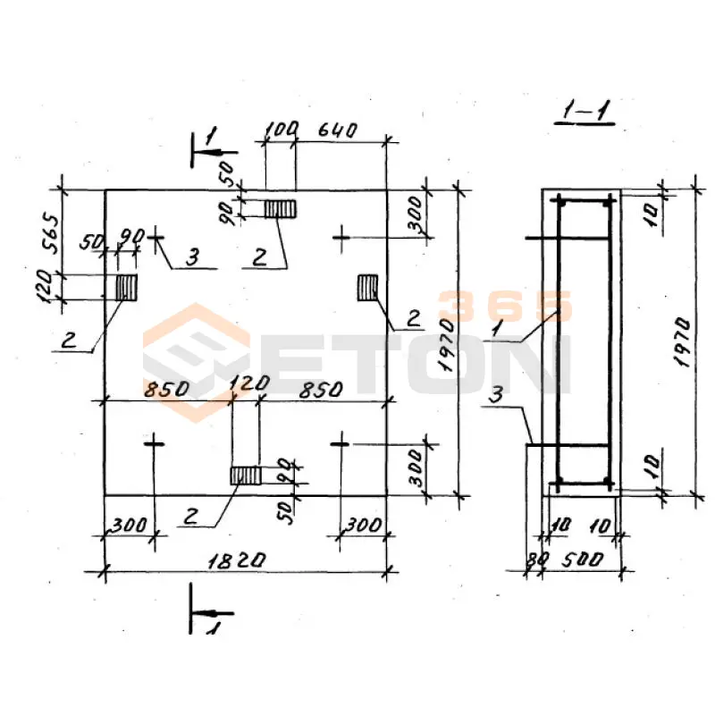 Плиты фундамента Серия 1.189.1-12с ПФ 18-20-40 с (1.189.1-12с)