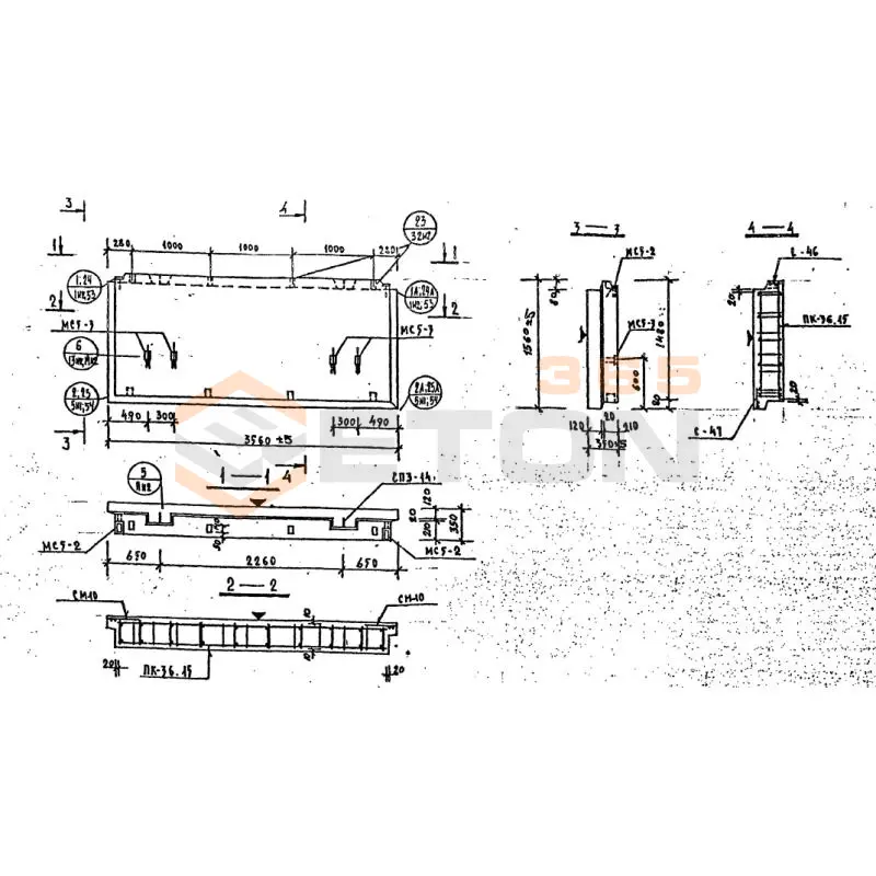 Панели наружных стен Серия 1.232 КЛ-2 НР 1-36-15-35 (1.232 КЛ-2)