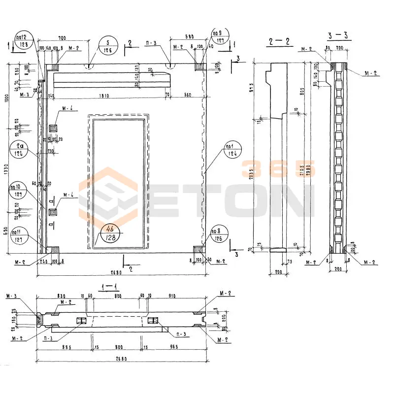 Блоки внутренних стен Серия 1.134-1 СБВЛ 27-2-30 т-5 л (1.134-1)
