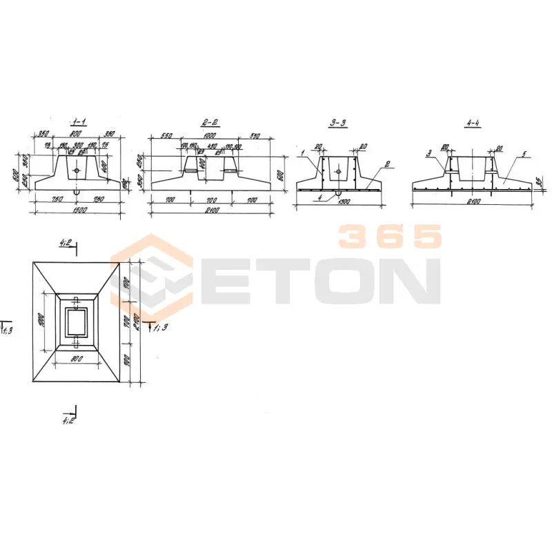 Фундаменты Серия 3.900.1-10 1ФР 2