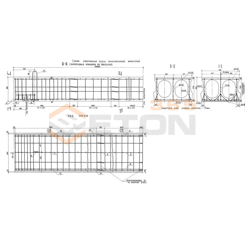 Плиты пустотные железобетонные Серия 3.503-12 П 12 V