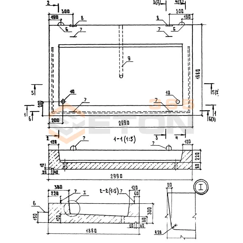 Козырьки входов для общественных зданий Серия 1.238-1 КВ 30-19-13-2