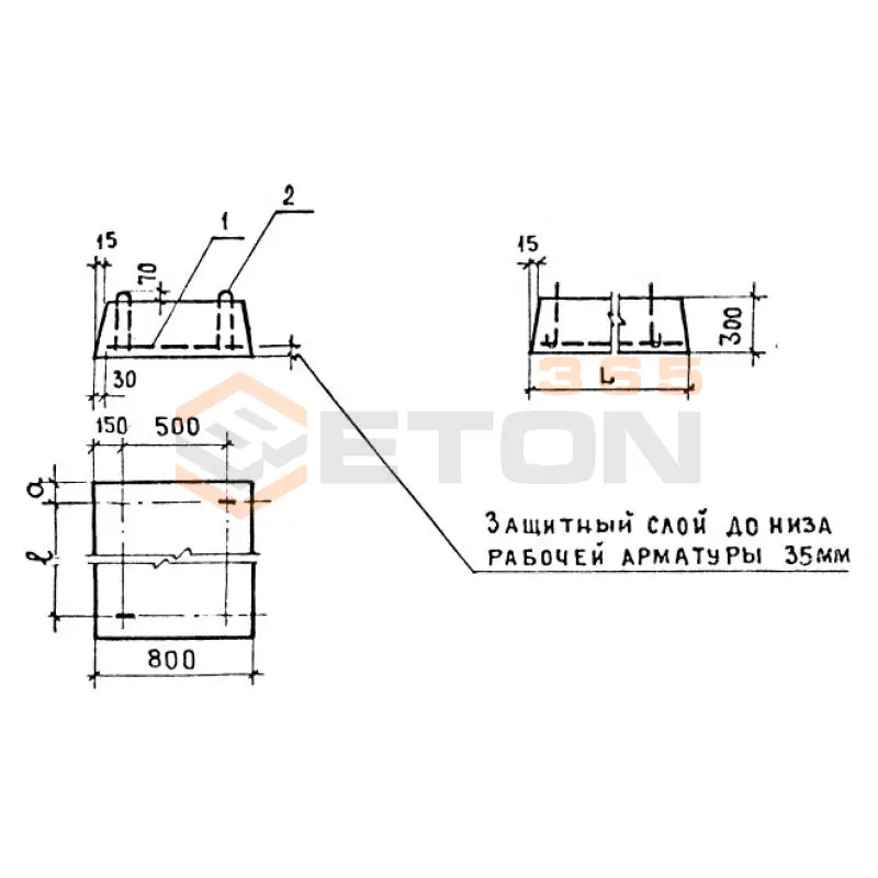 Плиты железобетонные ленточных фундаментов (фундаментные подушки) серия 1.112-5 и ГОСТ 13580-85 ФЛ 8-12-2