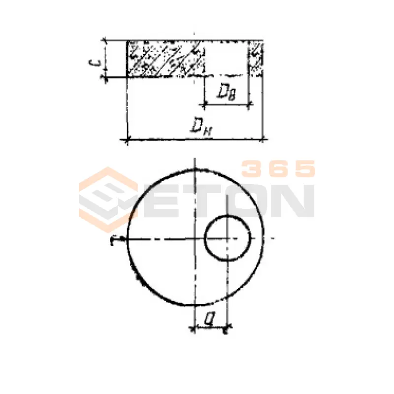 Плиты перекрытия колодцев ГОСТ 8020-80 КЦП 3-15 (ГОСТ 8020-80)