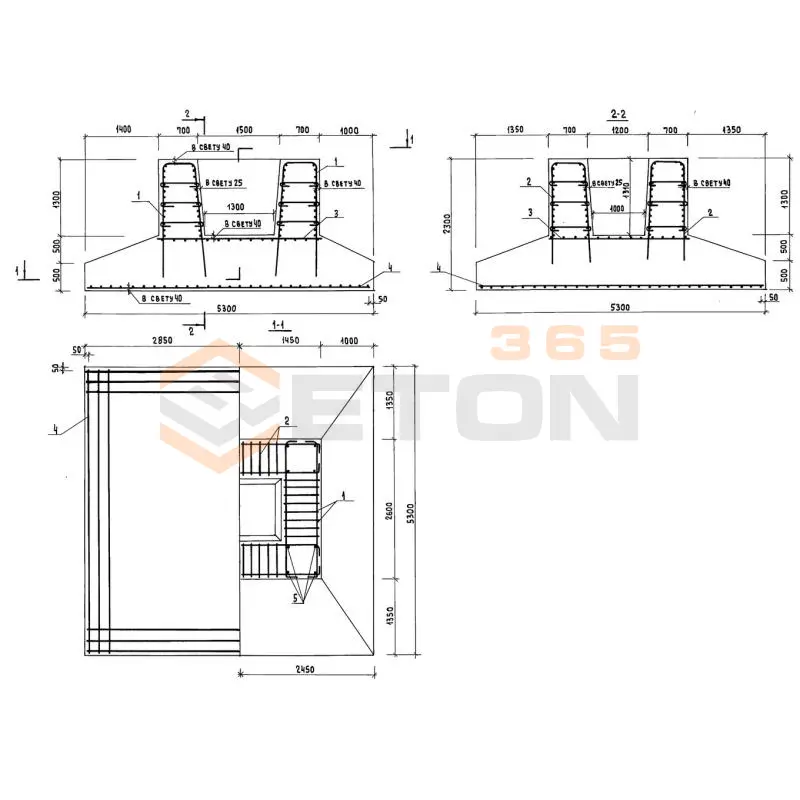 Блоки фундамента Серия 3.503.1-90 ФЭ 530-74-2