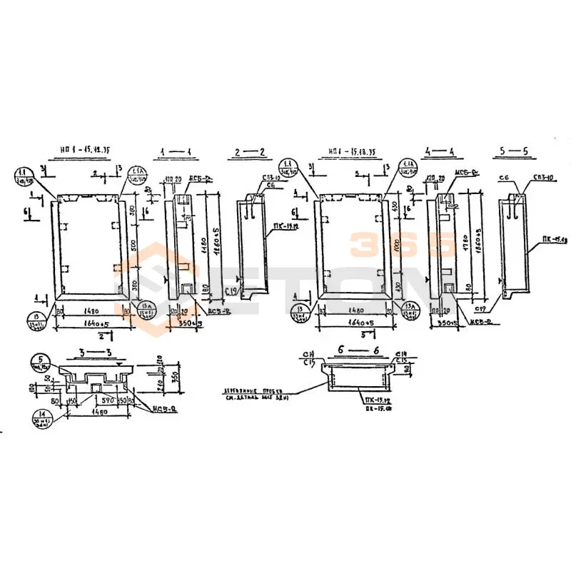 Панели наружных стен Серия 1.232 КЛ-2 НП 1-15-18-35 (1.232 КЛ-2)