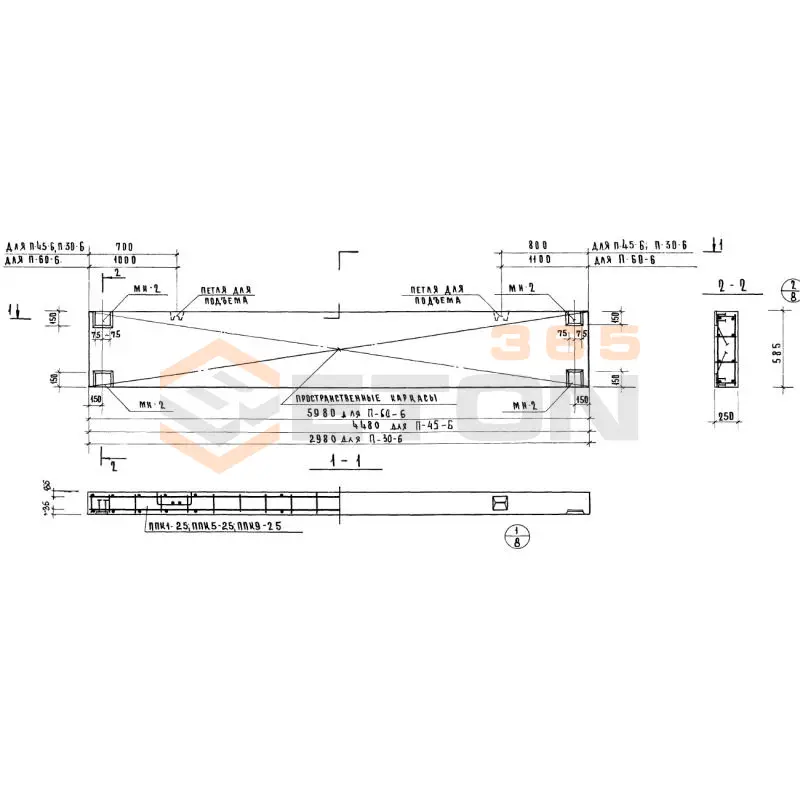 Панели подвала Серия ИИ 04-5 П 30-6